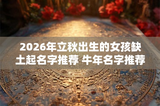 2026年立秋出生的女孩缺土起名字推荐 牛年名字推荐