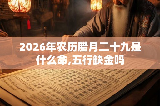 2026年农历腊月二十九是什么命,五行缺金吗