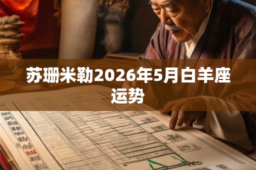 苏珊米勒2026年5月白羊座运势
