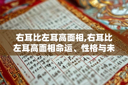 右耳比左耳高面相,右耳比左耳高面相命运、性格与未来 右耳比左耳高面相,右耳比左耳高面相命运、性格与未来