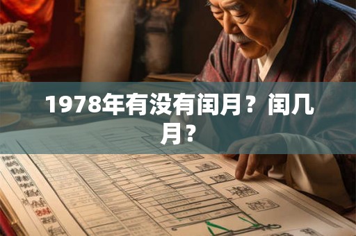 1978年有没有闰月？闰几月？