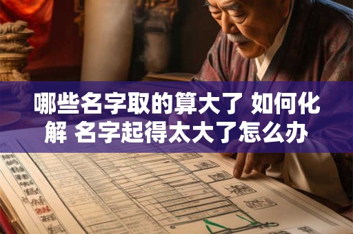 哪些名字取的算大了 如何化解 名字起得太大了怎么办