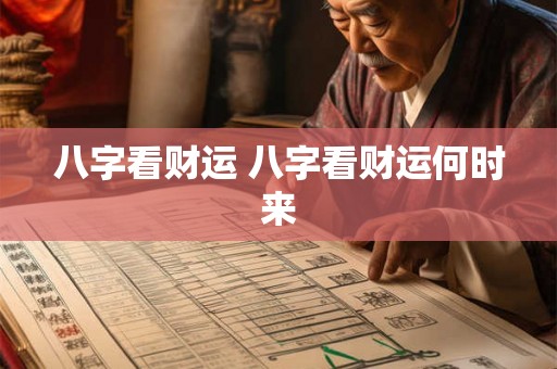 八字看财运 八字看财运何时来
