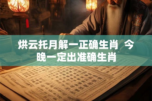 烘云托月解一正确生肖 今晚一定出准确生肖 烘云托月解一正确生肖 今晚一定出准确生肖