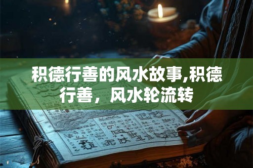 积德行善的风水故事,积德行善,风水轮流转 积德行善的风水故事,积德行善,风水轮流转
