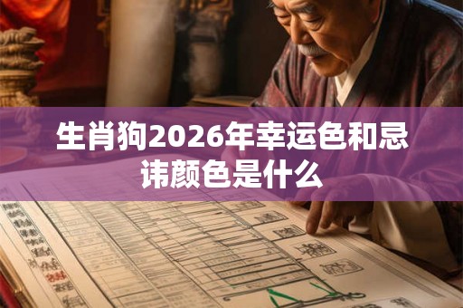 生肖狗2026年幸运色和忌讳颜色是什么