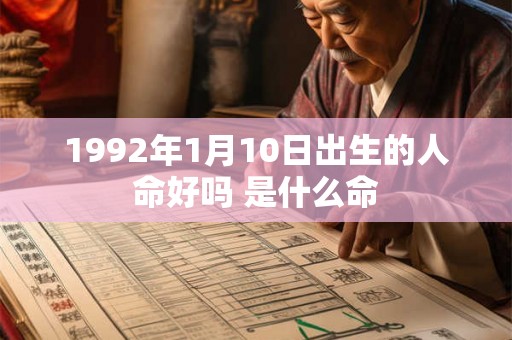 1992年1月10日出生的人命好吗 是什么命