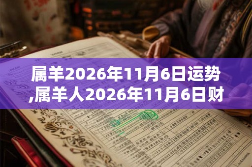 属羊2026年11月6日运势,属羊人2026年11月6日财运,生肖羊2026年11月6日运势