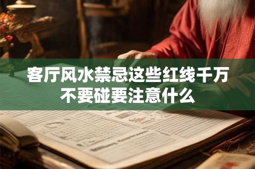 客厅风水禁忌这些红线千万不要碰要注意什么