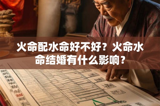 火命配水命好不好？火命水命结婚有什么影响？