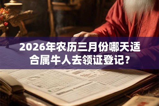 2026年农历三月份哪天适合属牛人去领证登记？