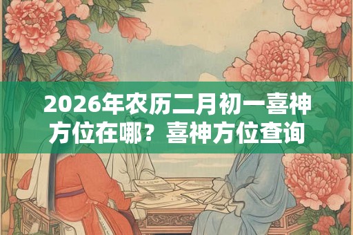 2026年农历二月初一喜神方位在哪？喜神方位查询
