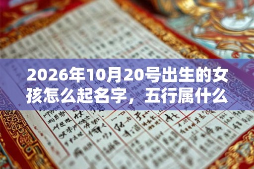 2026年10月20号出生的女孩怎么起名字，五行属什么