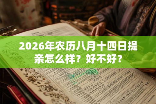 2026年农历八月十四日提亲怎么样？好不好？