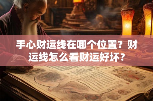 手心财运线在哪个位置？财运线怎么看财运好坏？