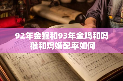 92年金猴和93年金鸡和吗 猴和鸡婚配率如何