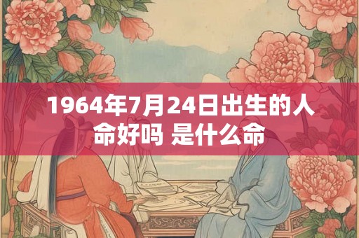 1964年7月24日出生的人命好吗 是什么命