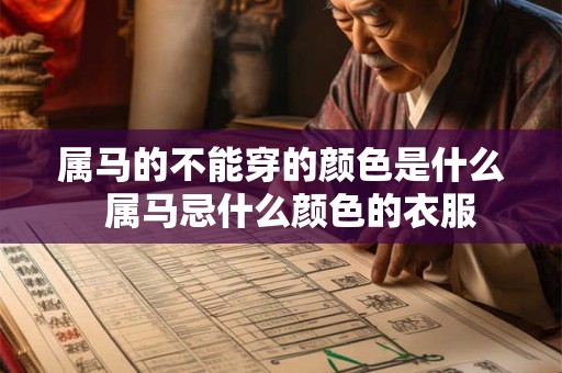 属马的不能穿的颜色是什么  属马忌什么颜色的衣服