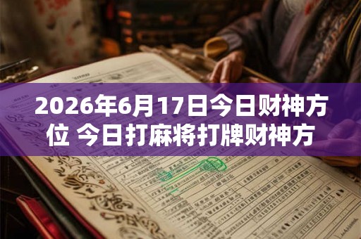 2026年6月17日今日财神方位 今日打麻将打牌财神方位