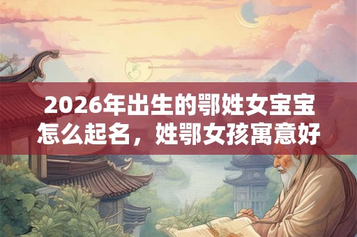 2026年出生的鄂姓女宝宝怎么起名，姓鄂女孩寓意好的名字