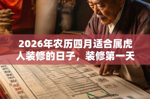 2026年农历四月适合属虎人装修的日子，装修第一天注意什么？