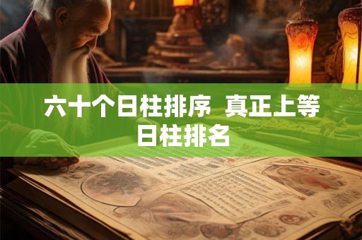 六十个日柱排序  真正上等日柱排名