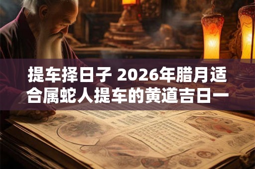 提车择日子 2026年腊月适合属蛇人提车的黄道吉日一览表 提车择日子 2026年腊月适合属蛇人提车的黄道吉日一览表