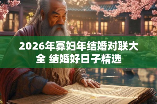 2026年寡妇年结婚对联大全 结婚好日子精选