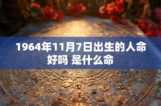 1964年11月7日出生的人命好吗 是什么命