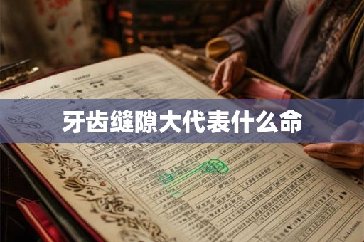 牙齿缝隙大代表什么命 牙齿缝隙大代表什么命
