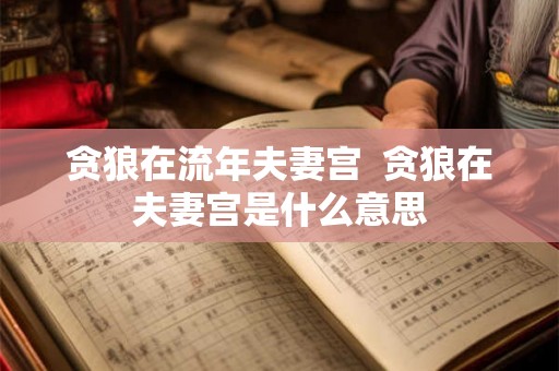 贪狼在流年夫妻宫 贪狼在夫妻宫是什么意思 贪狼在流年夫妻宫 贪狼在夫妻宫是什么意思