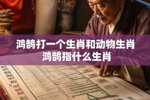 鸿鹄打一个生肖和动物生肖 鸿鹄指什么生肖