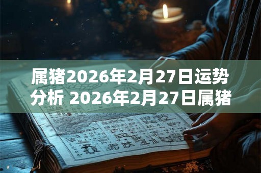 属猪2026年2月27日运势分析 2026年2月27日属猪运气详解