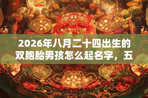 2026年八月二十四出生的双胞胎男孩怎么起名字，五行属什么？