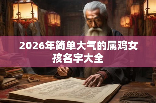 2026年简单大气的属鸡女孩名字大全