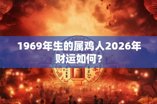1969年生的属鸡人2026年财运如何? 1969年生的属鸡人2026年财运如何?