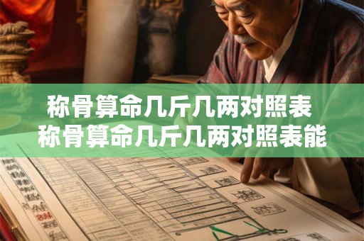 称骨算命几斤几两对照表 称骨算命几斤几两对照表能否准确预测人的命运