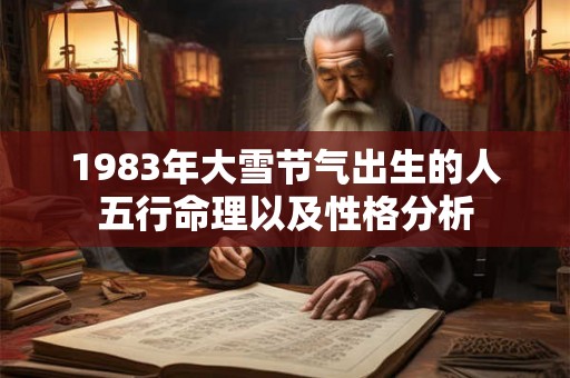 1983年大雪节气出生的人五行命理以及性格分析