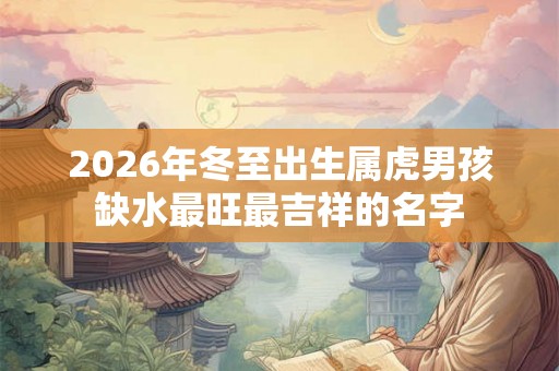 2026年冬至出生属虎男孩缺水最旺最吉祥的名字