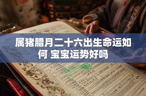 属猪腊月二十六出生命运如何 宝宝运势好吗