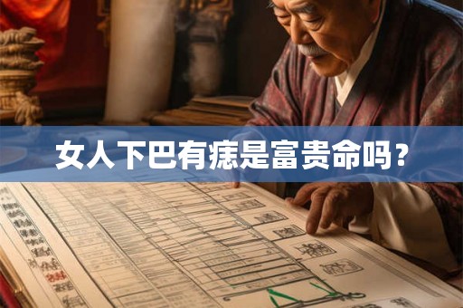 女人下巴有痣是富贵命吗？
