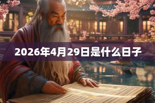 2026年4月29日是什么日子 2026年4月29日是什么日子