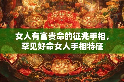女人有富贵命的征兆手相，罕见好命女人手相特征