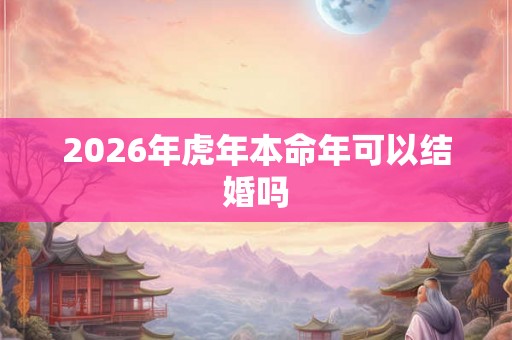 2026年虎年本命年可以结婚吗