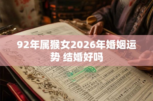 92年属猴女2026年婚姻运势 结婚好吗