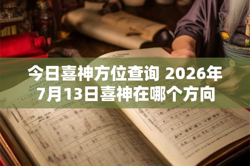 今日喜神方位查询 2026年7月13日喜神在哪个方向
