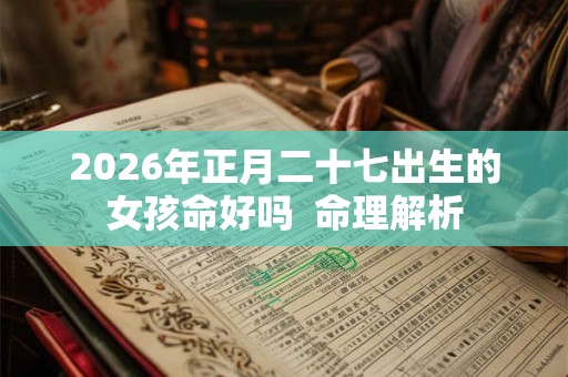 2026年正月二十七出生的女孩命好吗  命理解析