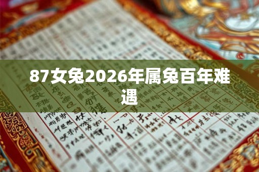 87女兔2026年属兔百年难遇