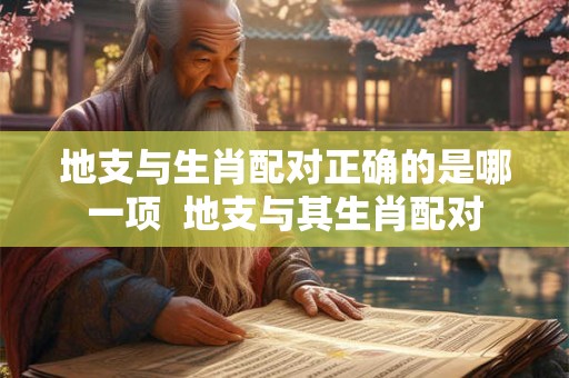 地支与生肖配对正确的是哪一项  地支与其生肖配对