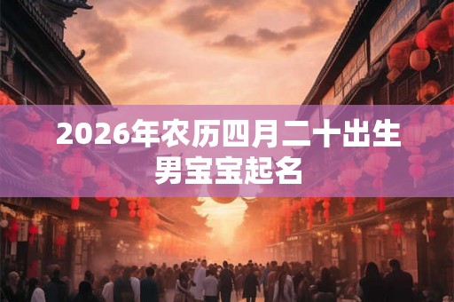 2026年农历四月二十出生男宝宝起名